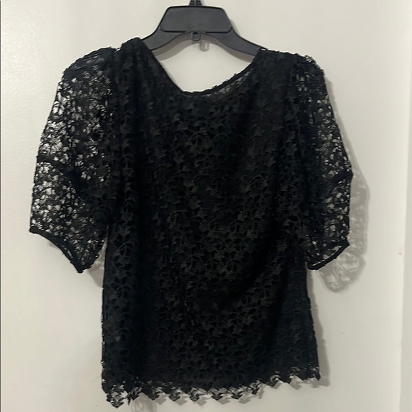 Joie from Nordstrom Black‎ Lace Puff Sleeve Top Small - Picture 3 of 10